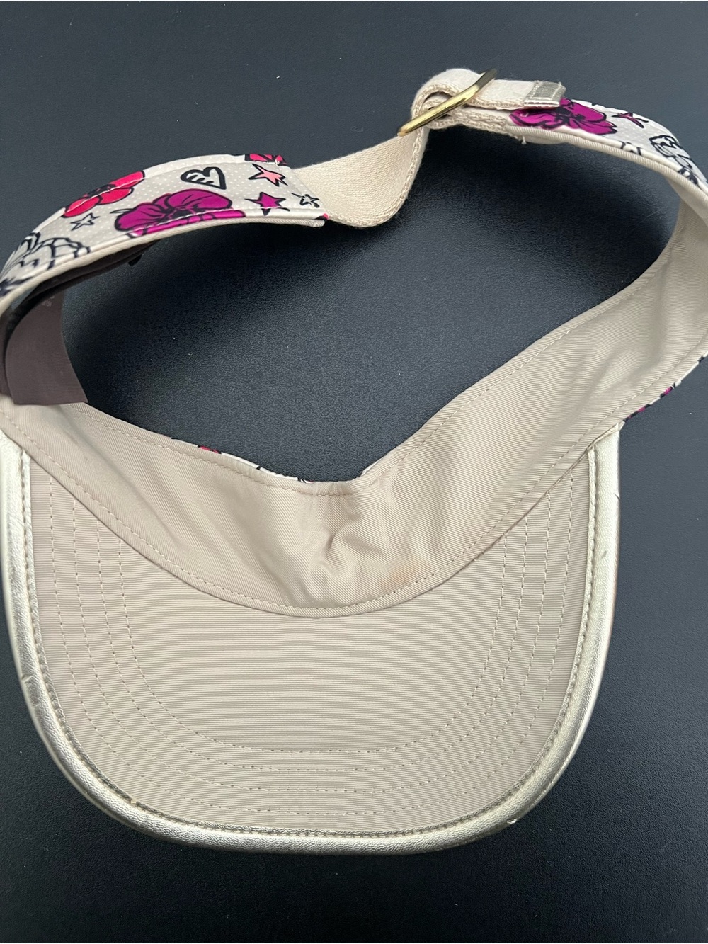 Coach Pink Floral Doodle Visor on Cream - Picture 7 of 7